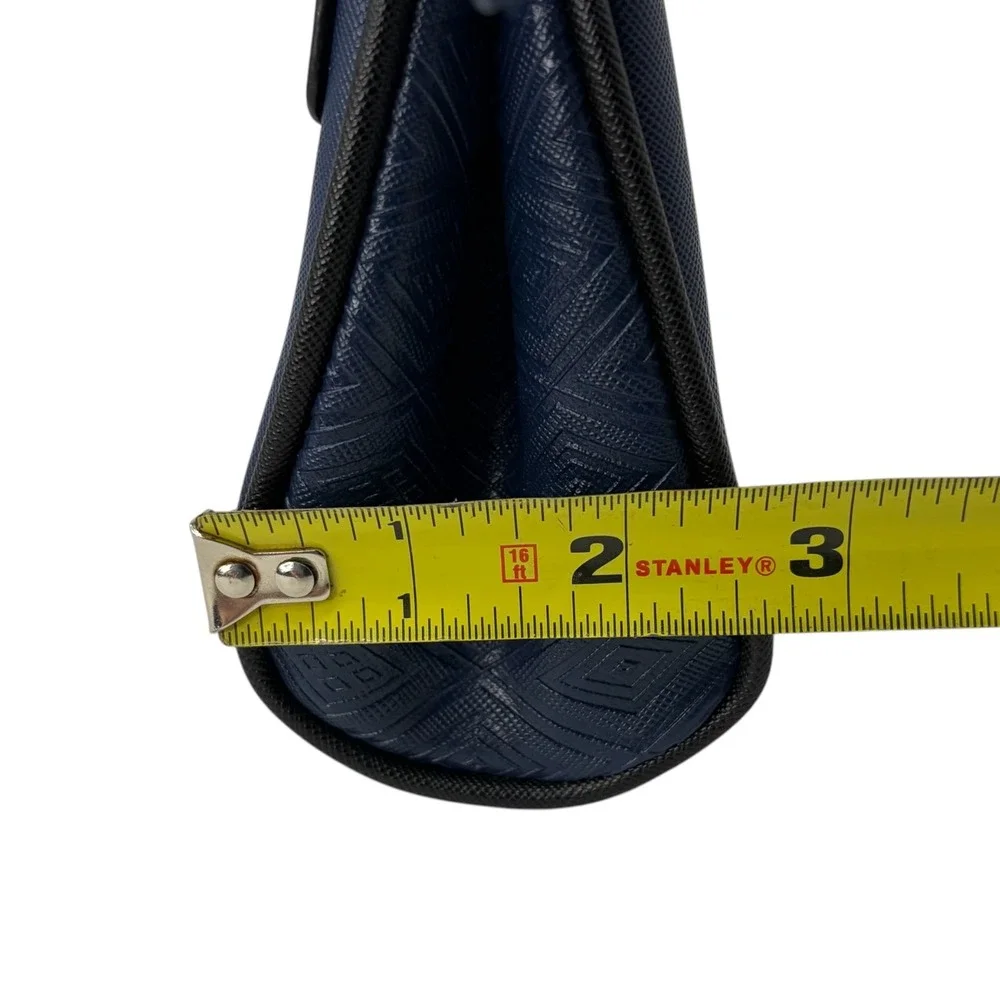 Salvatore Ferragamo Parfums Travel Toiletry Cosmetic Bag Navy Black Wristlet